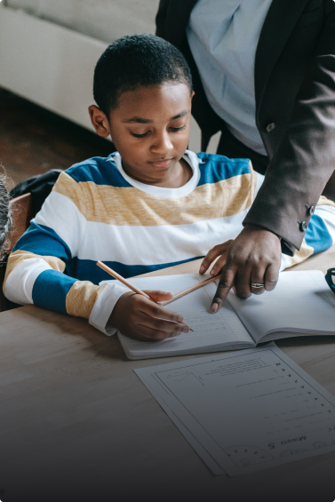 child doing homework